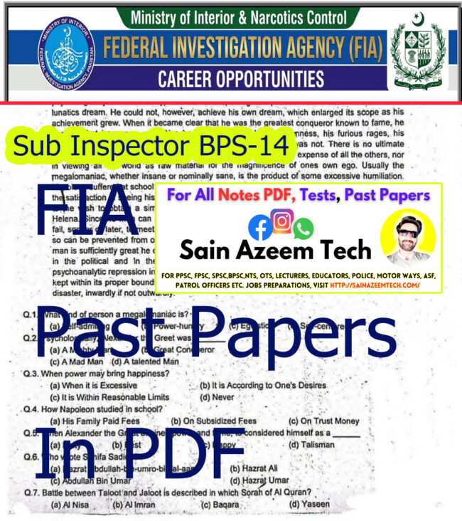 download fia notes,download sub inspector fia notes in pdf,download pdf notes sub inspector jobs,download federal investigation agency past papers,download fia past papers,sub inspector past paper,download past papers in pdf,